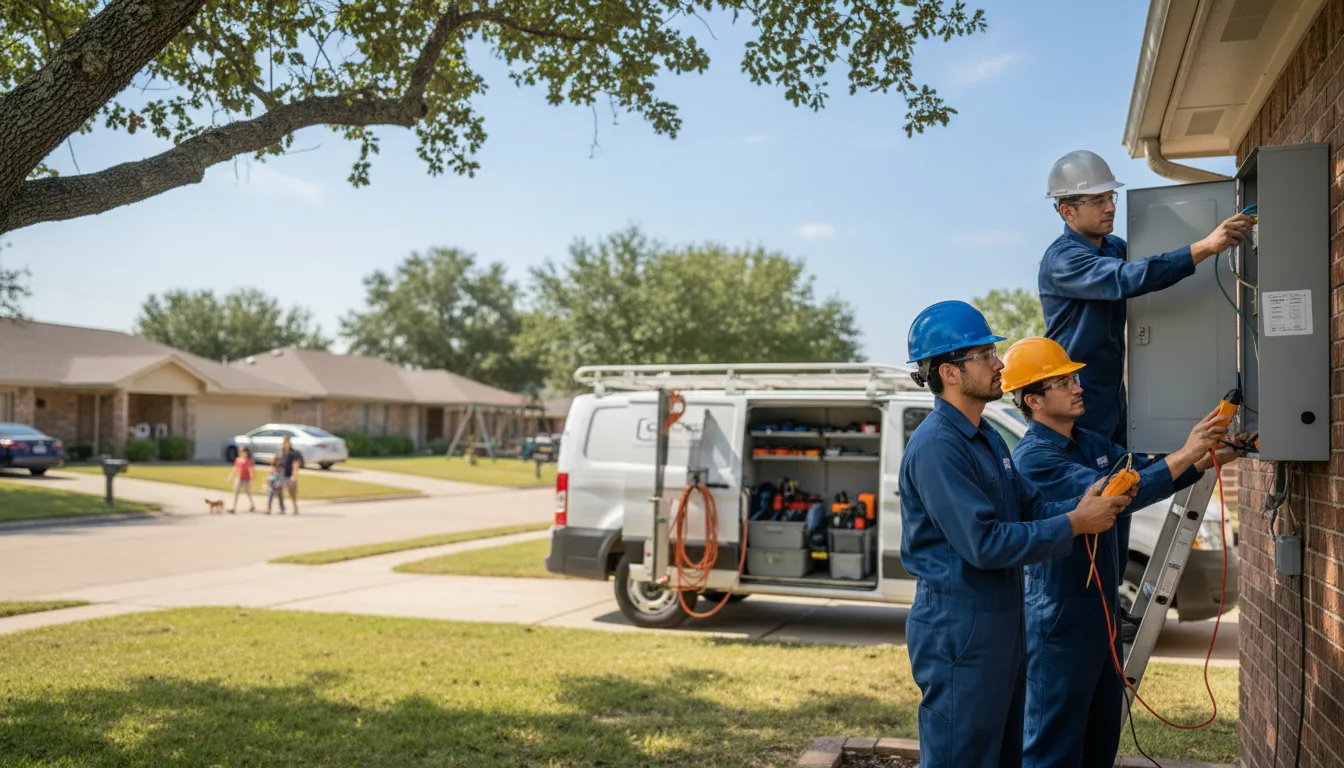 Certified electrician providing emergency electrical services in Llano, TX